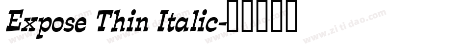 Expose Thin Italic字体转换
